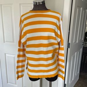 Summer Sweater. Yellow and white strip